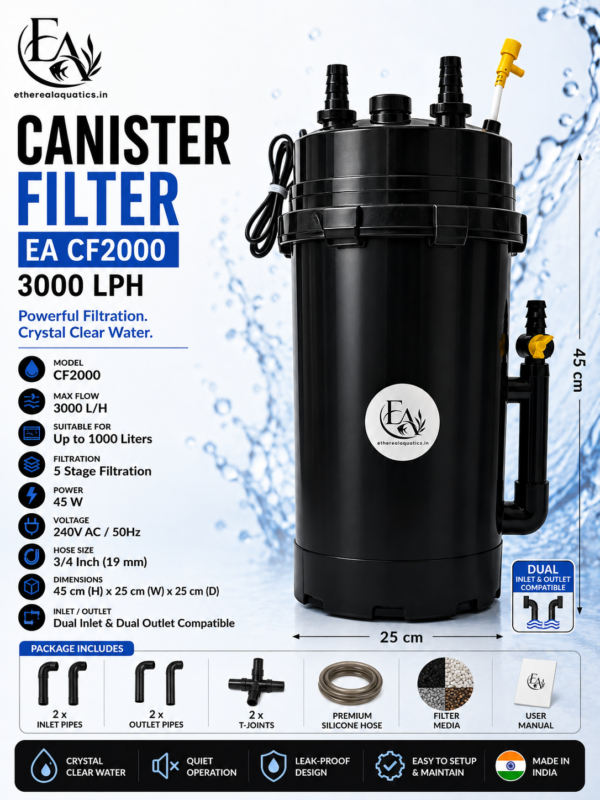 EACF2000 CANISTER FILTER EA CF2000 Canister Filter โ 3000 LPH